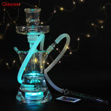 Glawaer Glass Hookah Set With LED Light