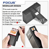 Cigarette Holder Box with Removable USB Electronic Lighter